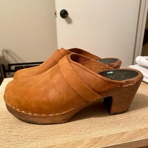 Brown highwood Swedish clogs by Lotta from Stockholm size 38 EU